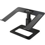 ELV Direct Height Adjustable Portable Desktop Tabletop Aluminum Laptop Riser Stand Mount Holder Compatible with All Laptops - Black