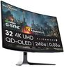 Alienware AW3225QF 32" 4K UHD (3840x2160) 1700R Écran PC Gaming Incurvé, 240Hz, QD OLED, 0.03ms, Compatible NVIDIA G-Sync, HDR, Dolby Vision, USB-C, DisplayPort, 2X HDMI, 4X USB