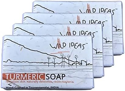 Wild Ideas Natural Hand Crafted Body Soap - Pack of 4 - Each 100 gm - Turmeric Body Bath Soap