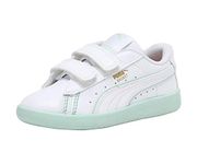 Puma Unisex-Child Basket Classic one8 PS V2 Puma White-Mist Green Sneaker- 1 UK (37553001)