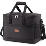 Lifewit Cooler Bag 50 Cans Collapsible and Insulated Large Lunch Bag Leakproof Soft Cooler Portable for Camping/BBQ/Family Outdoor Activities, Black