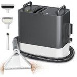 Carpet Cleaner with Steam/Hot/Cold Water, 17000PA Strong Suction Wet & Vacuum Cleaner, Built-in Water Tank, 3 Brushes, Lift The Toughest Stains with Steam Technology for Carpet, Pet Stains, Sofa, Car