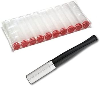 Denicotea Flair Series Cigarette Holder w/Hands-Free Ejector + 10 Free Filters - 100mm Black & Silver - Add Style & Sophistication - Avoid Stained Fingers & Lips - Classic Look - Butt Ejector - 20270