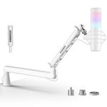 Microphone Arm,Aokeo AK-55 Desk Low Profile Adjustable Mic Boom Arm Stand,Suitable For Blue Yeti,Snowball iCE, HyperX QuadCast,SoloCast,Elgato Wave,Etc