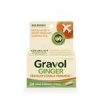 Gravol Ginger Traveler's Shield Probiotic - Nausea and Upset Stomach Relief - Reduces risk of Traveler's Diarrhea - Organic ginger with Probiotic - Non-Drowsy - 24 Capsules (Pack of 1)