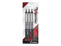 Pilot Precise V5 RT Retractable Rolling Ball Pens, Extra Fine Point, 3-Pack, Black Ink -26052