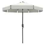 COOSHADE 10FT Outdoor Garden Table Umbrella Patio Umbrella Market Umbrella,Crank Open, Push Button Tilt,Great for Garden, Deck, Backyard and Pool, 8 Ribs(Beige)