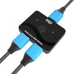 KAGO HDMI Switch 2 in 1 Out,HDMI Splitter 1 in 2 Out,Bi-Directional 4k@60hz HDMI Hub Supports Xbox PS5/4/3 Blu-Ray TV Fire Stick Roku Laptop PC