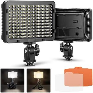 Neewer on Camera Video Light Photo Dimmable 176 LED Panel with 1/4" Thread for Canon, Nikon, Sony and Other DSLR Cameras, 5600K (Battery Not Included)