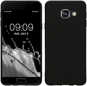 kwmobile Case Compatible with Samsung Galaxy A3 (2016) Case - Soft Slim Protective TPU Silicone Cover - Black Matte