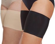 Bandelettes Original Patented Elastic Anti-Chafing Thigh Bands *Prevent Thigh Chafing* BeigeUnisex Black Unisex Bundle Size C