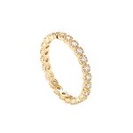 PAVOI 14K Yellow Gold Plated Rings Cubic Zirconia Band | Marquise Milgrain Eternity Bands | Yellow Gold Rings for Women Size 6