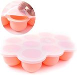 Simka Rose Baby Food Storage Containers - Freezer Safe Tray Silicone Baby Food Freezer Storage Tray Molds Breast Milk Freezer Tray - 2.5 Oz BPA Free with Clip-on Lid for Homemade Purees & Breastmilk