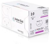 Veterinary Sutures - VeterSut VetCRYL Absorbable Polyglactin Surgical Suture USP Size 2-0, (SH) 1/2 26mm Taper Point Needle, 36 Inches (90 cm), 12 Count, Veterinary Use