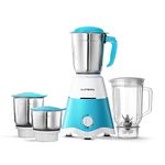 Longway Super Dlx 750 Watt Juicer Mixer Grinder with 4 Jars for Grinding, Mixing, Juicing with Powerful Motor | 1 Year Warranty | (Blue & White, 4 Jars)