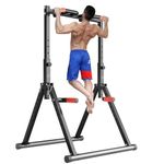 DOBESTS Foldable Power Tower Pull Up Staion Dip Bar Staion Free standing Multifunctional Fitness Tower Station for Pull-Up/Dips/Push-Up/Chain Up Strenghth Training Home/Outdoor