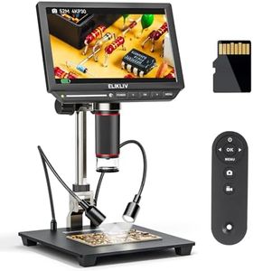 4K Digital Microscope, Elikliv EM4K 8" Coin Microscopes 2000x, 52MP HDMI Microscopes, Soldering Microscope for Adults, Micro scopes for Electronics Repair, 3840P UHD Video Micro socpe, 10" Stand, 64G