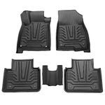 Richeer Floor Mats Compatible with 2016 2017 2018 2019 2020 2021 Accord，Black Heavy Duty TPE All Weather Protection Floor Mat Liner 1st and 2nd: Front Left and Right & Rear with Full Set Liners