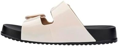 Melissa Cozy Slides for Women, Black/Beige, 5