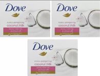 DOVE IMPORTED PURELY PAMPERING COCONUT MILK BEAUTY CREAM BAR SOAP 100 GM PACK OF 3 (3 x 100 g)