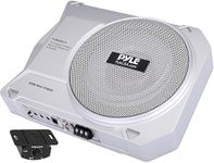 Pyle 28.5 cm Car Subwoofer, Underseat Slim Amplified Sub Woofer System, 900W Powered Car Audio Speaker, Enclosed Active Marine Under Seat Audio Sub Bass Box, w/Built in Amp Low and High Level Inputs