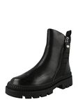 REFRESH Women's 170283 Fashion Boot, Black/White, 6.5 UK