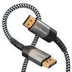 BlueRigger DisplayPort to HDMI Cable - (2M, DP to HDMI Cord, 4K 60Hz, HDR, HDCP 2.2, Uni-directional Display to HDMI, Male Video Cable) - Compatible with PC, Laptop, HDTV, Monitor, Projector, VR