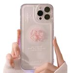 Casechics Compatible with iPhone Case,Cute 3D Crystal Bow Tie Bowknot Glitter Sparkle Bling Camera Lens Protection Transparent Clear Soft Shockproof Cover Phone Case (White,iPhone 15)