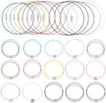 PH PandaHall 45 pcs 15 Colors 8 7/8 Inch Memory Wire Bracelet, Steel Wire Cord Bracelet with Screw Clasp Necklace Choker for Bangle Bracelet Jewelry DIY Craft Making