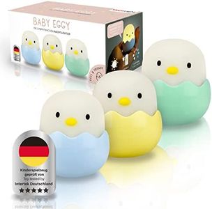 MegaLight LED Nachtlicht Kinder | Nachtlicht Baby ohne verschluckbare Kleinteile | Stilllicht dimmbar Touch | Nachtlampe USB Aufladung | Baby Eggy