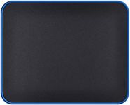 Computer Mouse Pad (4mm Thick) with Blue Non Slip Rubber Base, Small Black Gaming Mouse Pads Mat with Smooth Surface, Durable Stitched Edge Mousepad for Laptop, Gaming, Home(10.2x8.3x0.16in)