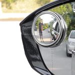 Blind Spot Mirrors For Cars Vans SUV 360 Degrees Rotate Sway with Silver Rim pack of 2 Wide Angle RearView