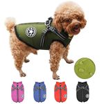 Waterproof Dog Coat with Harness, Warm Dog Jacket Winter Dog Coat for Small, Medium, Large Dogs, Warm Dog Vest for Chihuahua, Labrador, French Bulldog