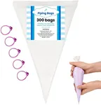 IMPRESA [300 Pack] Disposable Piping Bags for Icing & Decorating Baked Treats - Extra-Thick Piping Bags for Pastries, Cake, Cookies - Disposable Pastry Bags fit Most Tips - Frosting Bags, 12" by 7"