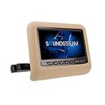 Soundstream SHAD-9H Universal Headrest Mount DVD Player with 9" LCD/MobileLink Input, Black, Beige and Gray Skins Included