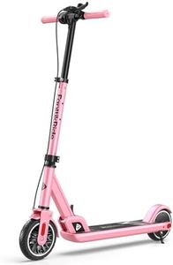 T9 Electric Scooter for Kids, 7/10/12 MPH, LED Battery Level, Height Adjustable and Foldable, Electric Scooter for Kids 4.3-5.6 ft, for Teenager and Kids (Pink)