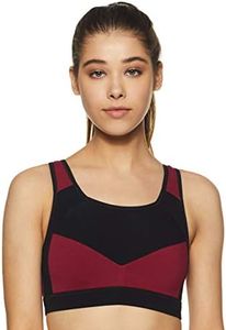 Van Heusen Proactive Women Racerback Sports Bra - Cotton Elastane - Anti Bacterial, Wireless, Padded_44004_Wine_S