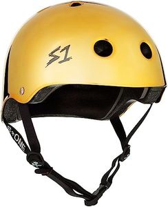 S1 Lifer Helmet for Skateboarding, BMX, and Roller Skating - EPS Fusion Foam, CPSC & ASTM Certified - Gold Mirror Medium (21.5")