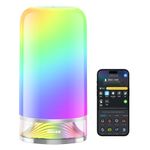 Govee RGBIC Smart Table Lamp 2, Touch Bedside Lamps Work with Matter, Alexa, LED Desk Light with Music Sync and 64 Scene Modes, Color Changing Lamp for Bedroom Decor, Living Room Dimmable Night Light