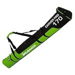 BRUBAKER 'Carver Pro 2.0' Padded Ski Bag Yellowgreen Black 170 cm / 66 7/8"