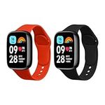 kwmobile Straps Compatible with Xiaomi Redmi Watch 3 Active Straps - 2x Replacement Silicone Watch Bands