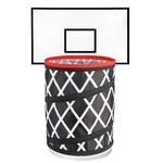 MORNING SUN Basketball Trash Can,Collapsible Garbage Can with Wood Mini Backboard,Basketball Hoop Waste Basket for Kids Room,Living Room,Bedroom,Office,Coffee Shop,Gym