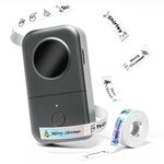 Phomemo Label Maker D30 Bluetooth Label Maker, Mini Label Printer Multiple Templates Font Icon, Portable Inkless Thermal Label Printer for Home, office, kitchen, School, Gray