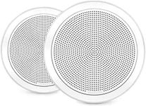 Fusion FM-F77RW 7" Round Marine Flush Mount Speakers (Pair) - White