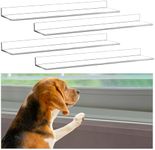 Wenqik 2 Set 4 Pcs Per Set 29.5'' x 3.25'' Width Clear Window Sill Protector from Dog Cat Scratching Strong Transparent Protection Against Dog Claw Chewing Slobbering Window Sill Cover