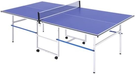 Garvee 8 ft Portable Ping Pong Table with Single Player Playback Mode