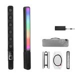 ZHIYUN F100 100W RGB LED Video Light Wand Stick, Dimmable Handheld Photography Lighting for Livestream, Photographic Studio, Video Conference, 20708 Lux, 2700-6200K, Black Combo