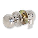 XFORT Bello Passage Knob Set Polished Chrome, Door Knob for Internal Wooden Doors, Complete Set with Tubular Latch