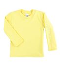 RUGGEDBUTTS Baby/Toddler Boys Long Sleeve Rash Guard Swim Shirt w/UPF 50+, Banana Yellow, 6 Years