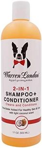 Warren London 2 in1 Pet Shampoo and Conditioner for Dogs, Puppies, & Cats | Coconut, Fresh Scent | Moisturizing and Conditioning for Dry, Itchy Skin | Made in USA | 17oz
